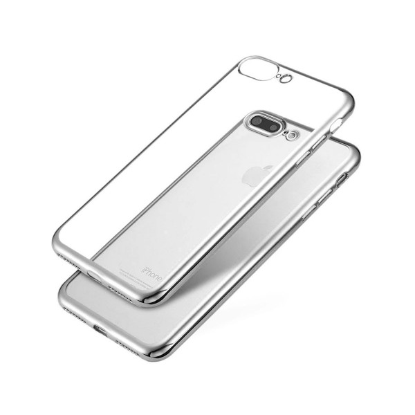 Jc carcasa transparente con borde plata apple iphone 7/8 plus