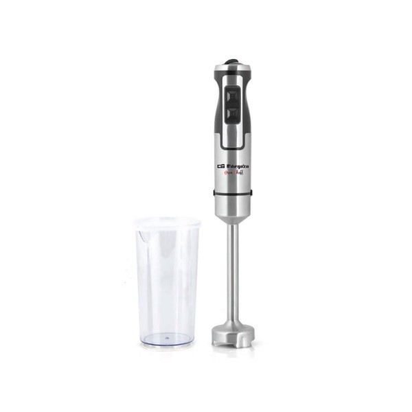 Orbegozo bt 2700 batidora de mano 1000w acero inoxidable selector de velocidad 2 pulsadores vaso mezclador de 600ml