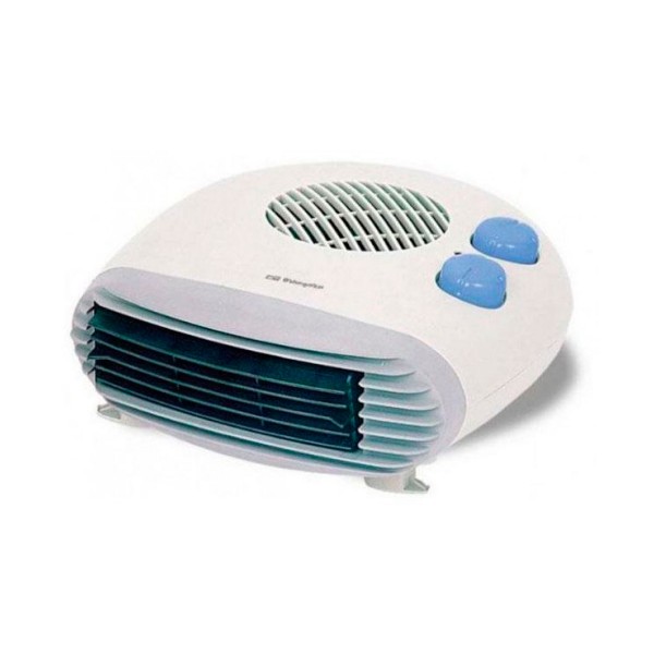 Orbegozo calefactor eléctrico blanco horizontal 2000W termostato 2 niveles y función ventilador