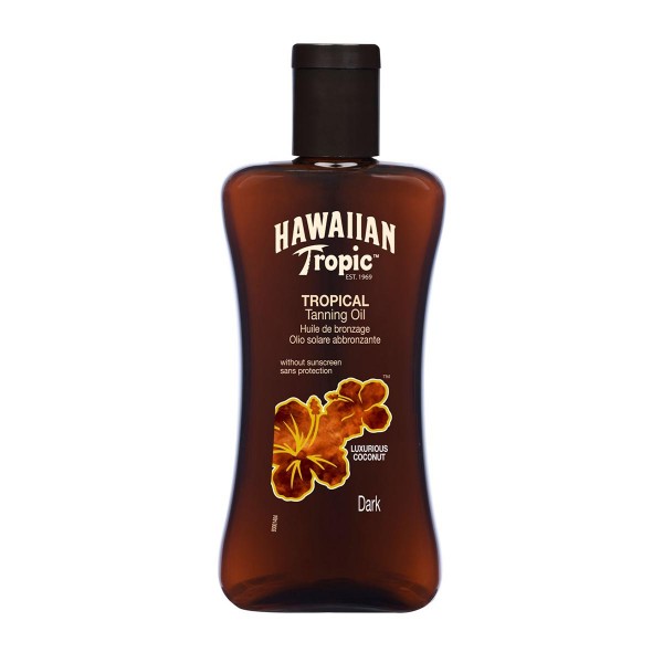 Hawaiian Tropic Tanning Oil aceite coco auto bronceador dark 200ml