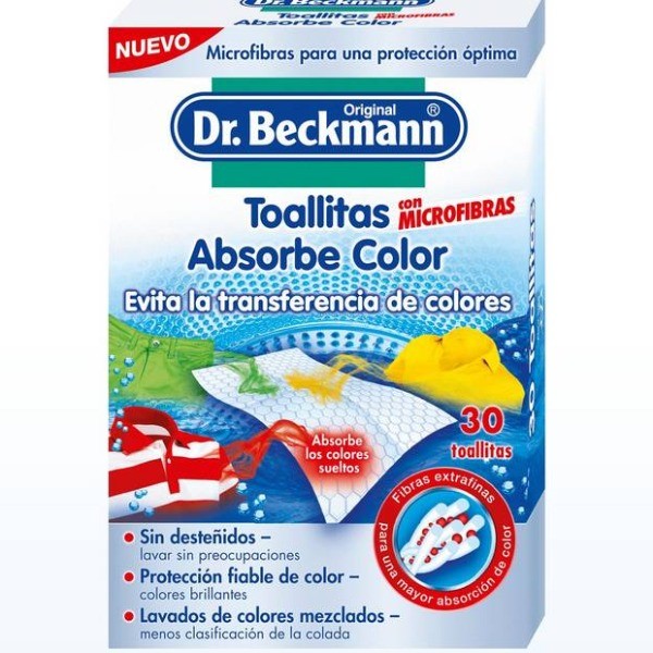 Dr. Beckmann Toallitas Absorbe Color para lavadora 30 Unidades