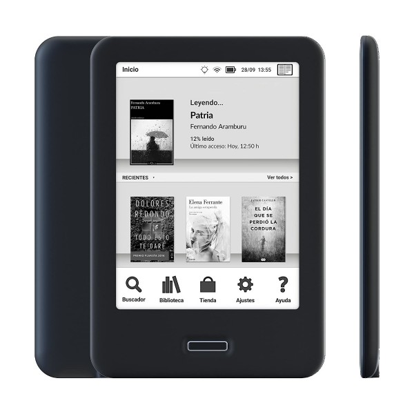 Bq cervantes 4 negro ebook reader 6'' e ink carta wifi 8gb internos 1gb ram