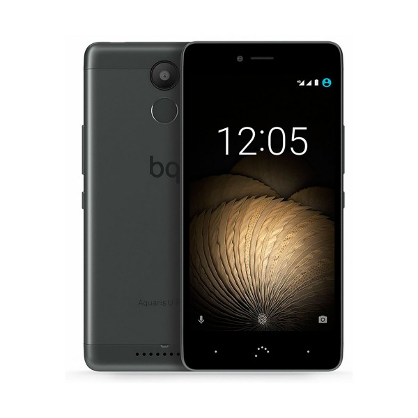 Bq aquaris u plus negro móvil 4g dual sim 5'' ips hd/8core/16gb/2gb ram/16mp/5mp