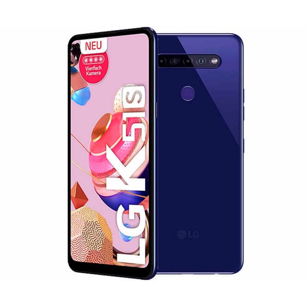 Lg k51s azul móvil 4g dual sim 6.55'' hd+ octacore 64gb 3gb ram quadcam 32mp selfies 8mp