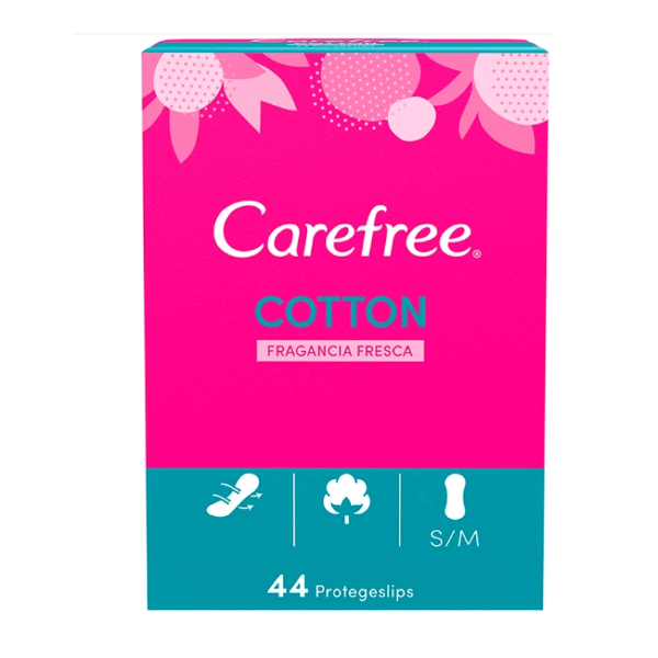 Carefree Cotton Protegeslip compresas incontinencia 44 uds
