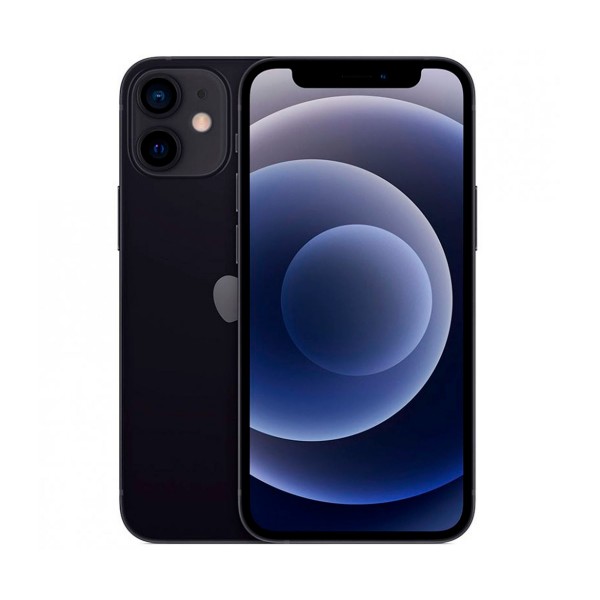Apple iphone 12 mini negro móvil dual sim 5g 5.4'' oled super retina xdr cpu a14 bionic 256gb 6gb ram dualcam 12mp selfies 12mp