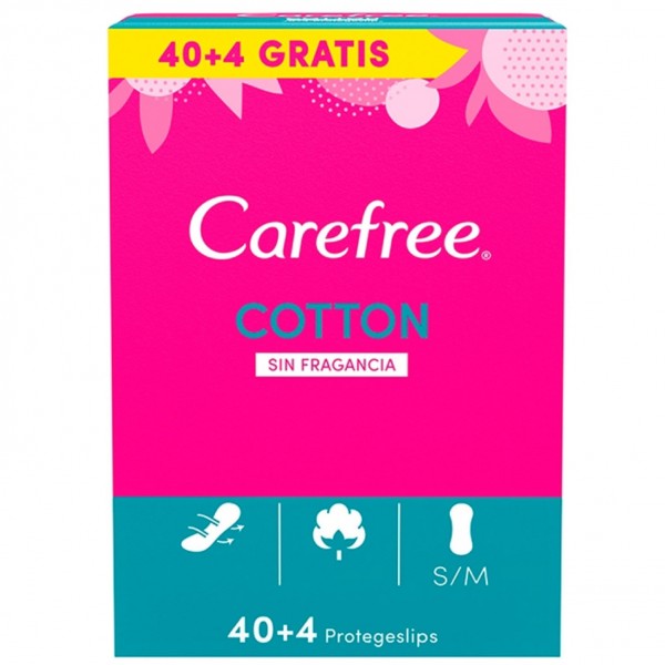 Carefree Cotton Sin Fragancia protegeslip incontinencia 44uds