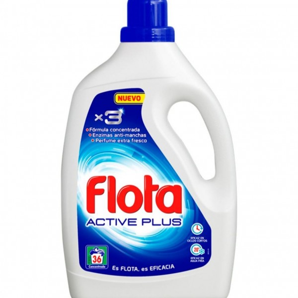 Flota Active Plus Detergente ropa gel líquido 36 Lavados