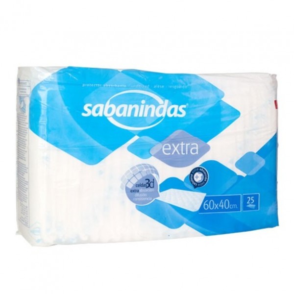 Sabanindas Extra 60x40 Cm 25 Uds