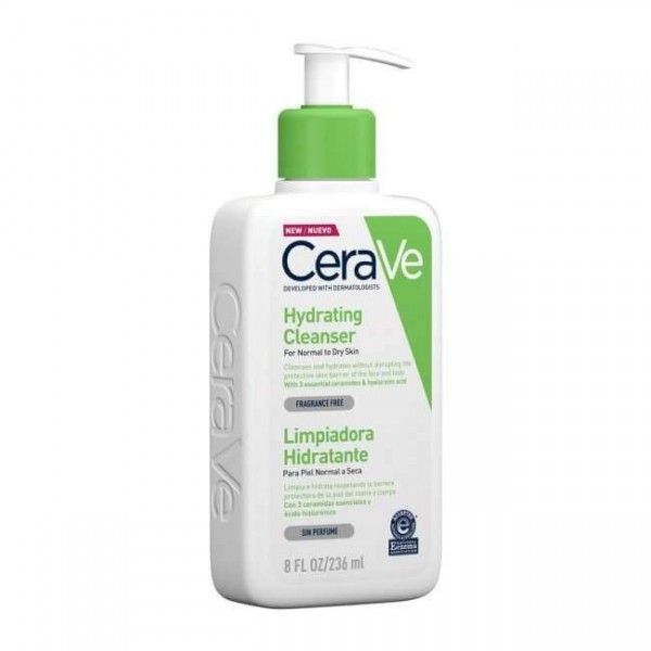 CeraVe crema limpiadora facial hidratante piel seca desmaquillante 236 ml