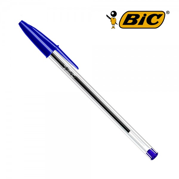 Bolígrafo Bic cristal azul punta de 1 mm 50 Unidades
