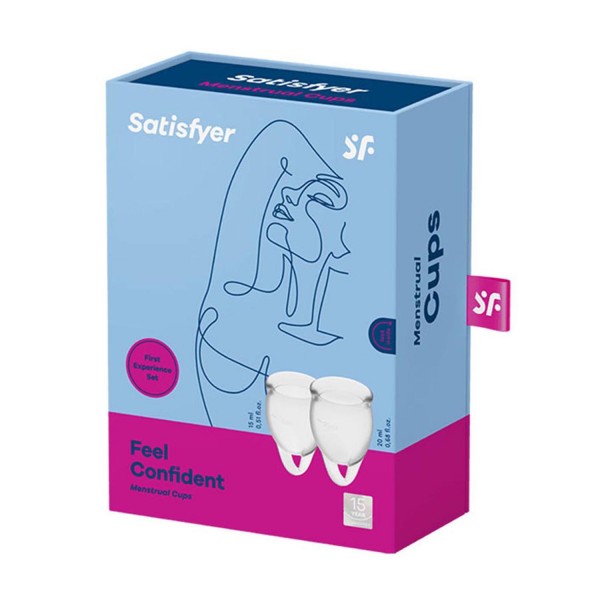 Satisfyer Feel Confident kit copa menstrual silicona 2uds