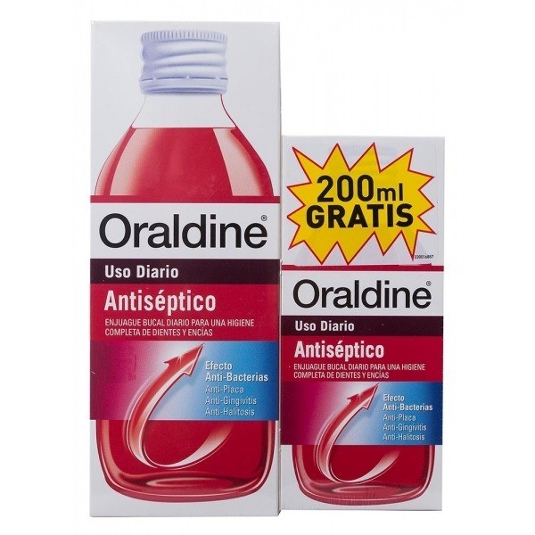 Colutorio Antiséptico Oraldine Uso Diario 400 + 200 ml