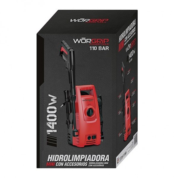 Worgrip Hidrolimpiadora limpiadora agua presión 1400W 110 bar. mini