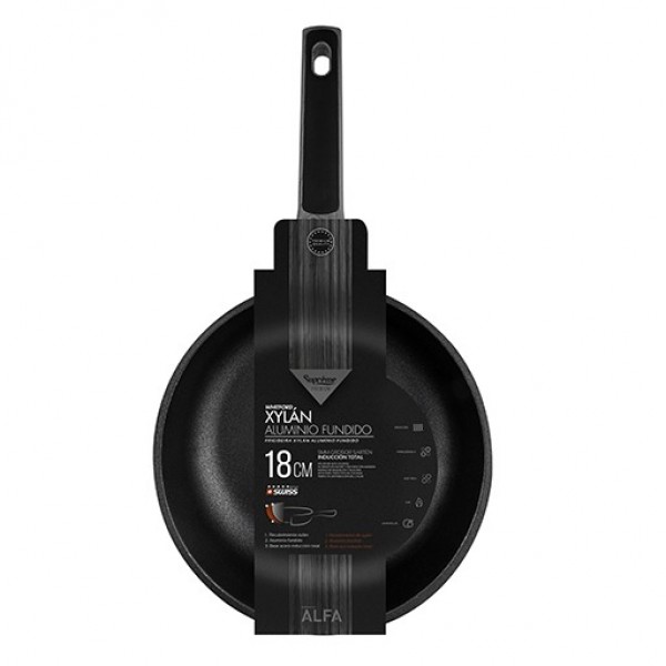 Supréme Sartén aluminio antiadherente apta inducción mango madera 32cm