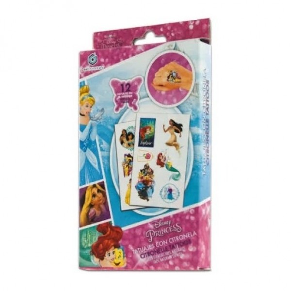 Tatuaje Con Citronela Princesas Disney 3a 12u