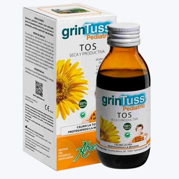 Aboca GrinTuss Pediátrico Jarabe tos seca o productiva a partir de 1 año 180ML