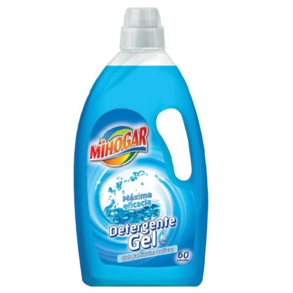 Mihogar Gel Partículas Activas Detergente líquido lavadora para ropa 60 Lavados
