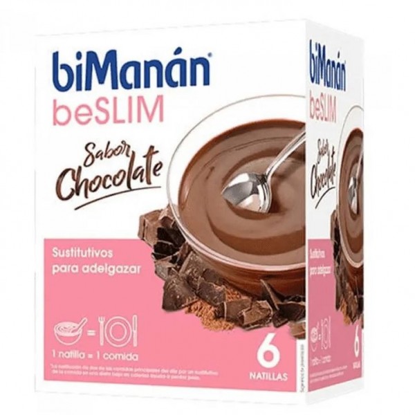 Bimanan Beslim Natillas Sabor Chocolate 6 Sobres