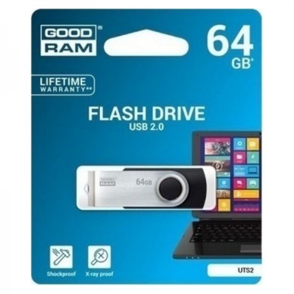 Goodram uts2 lápiz usb 64gb usb2.0 negro Goodram uts2 lápiz usb 64gb usb2.0 negro