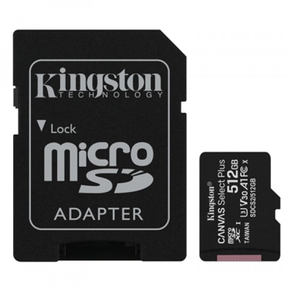 Kingston sdcs2/512gb microsd xc clase 10 512gb c/a
