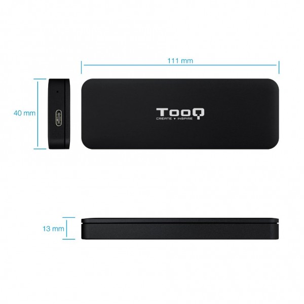 Tooq caja externa para ssd m.2 nvme pcie