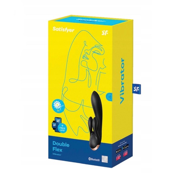 Satisfyer Double Flex negro vibrador estimulador consolador Satisfyer Double Flex negro vibrador estimulador consolador
