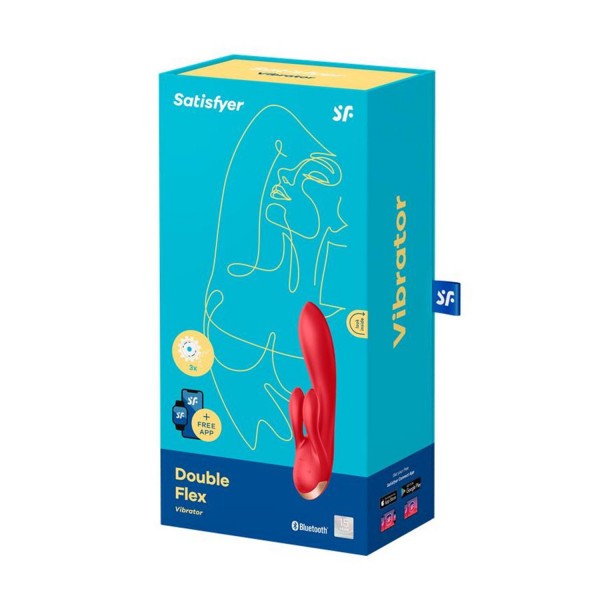 Satisfyer Double Flex rojo vibrador estimulador consolador