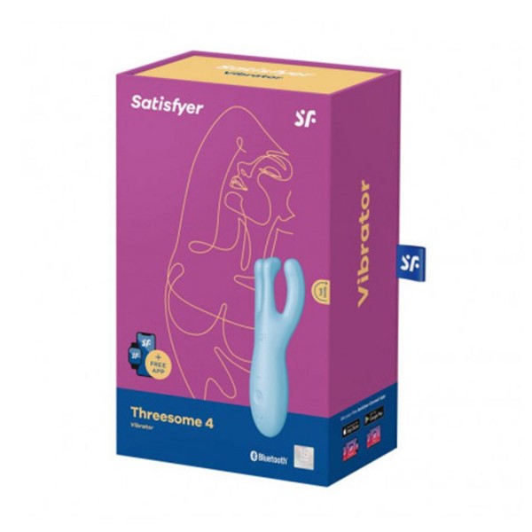 Satisfyer Threesome 4 azul vibrador estimula clítoris labios
