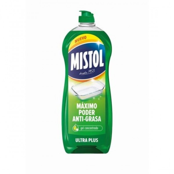 Mistol Ultra Plus contra grasa y incrustaciones detergente lavavajillas a mano 650 ml