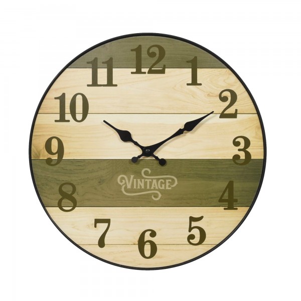 Kuken reloj redondo efecto madera decorativo cocina 25cm