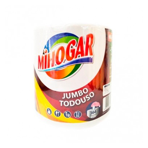 Mihogar Jumbo rollo grande papel cocina limpieza multiusos 364 servicios