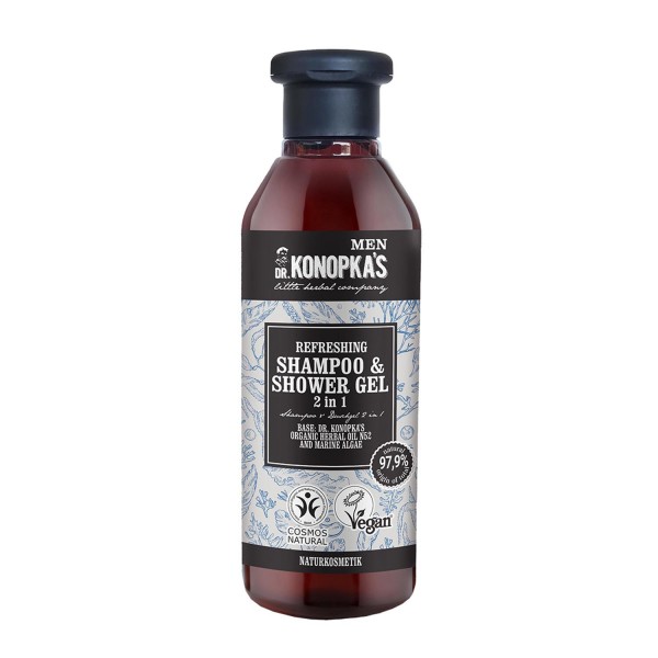 Dr Konopkas Refreshing 2en1 champú gel ducha natural hombre