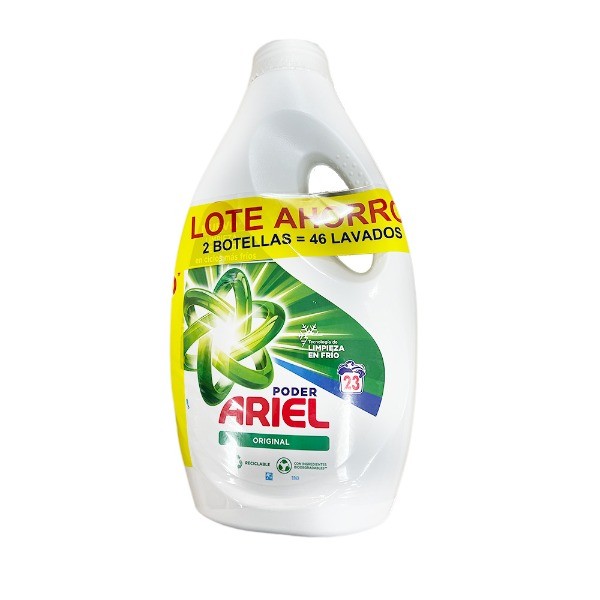 Ariel Original gel detergente líquido ropa 46 lavados