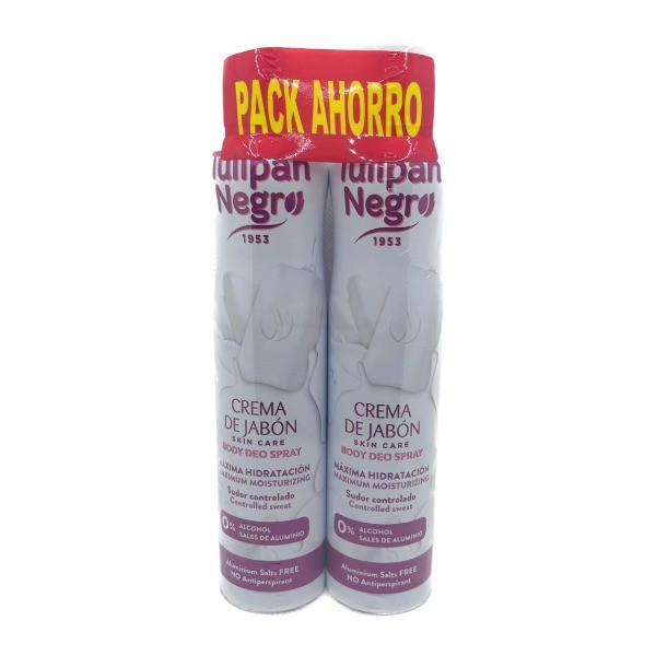 Tulipán Negro Crema Jabón Desodorante spray 2x200ml