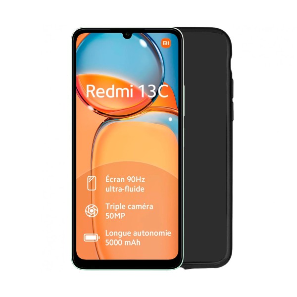 Jc trasera de silicona negro / redmi 13c