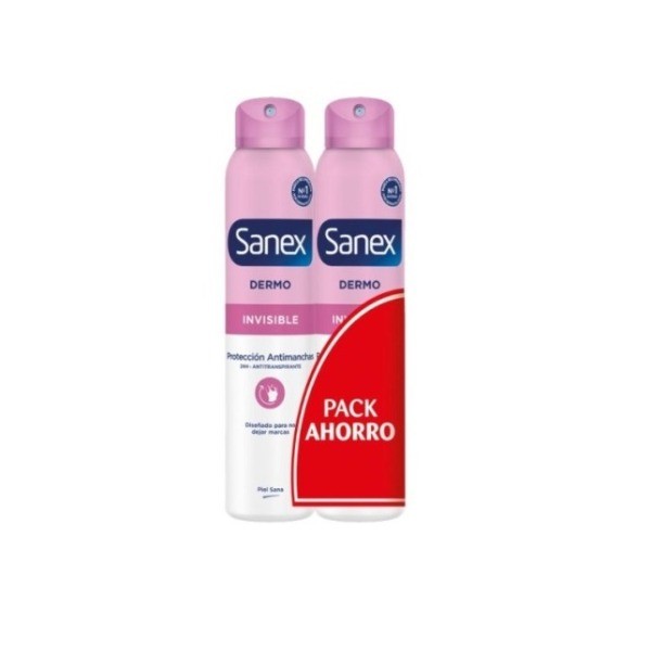 Sanex desodorante mujer invisible antitranspirante spray 2x200ml