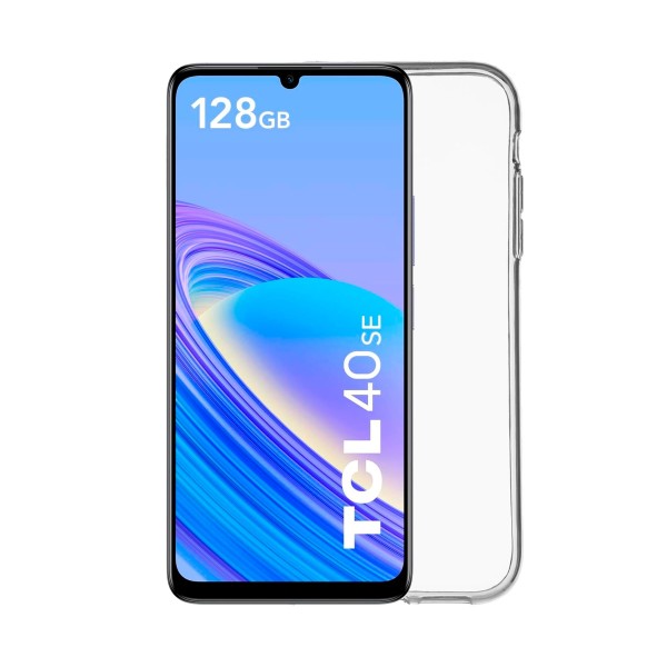 Jc trasera de silicona transparente / tcl 40se