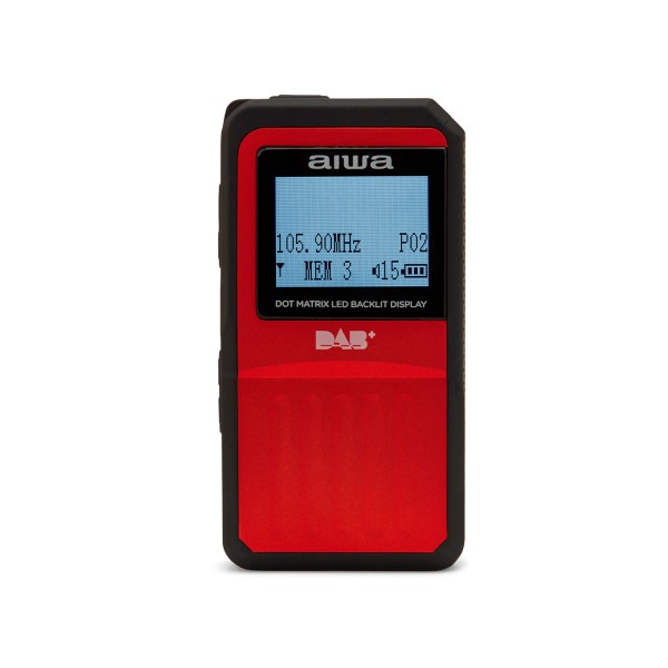 Aiwa rd-20dab roja / radio portátil digital dab+ / fm-rds