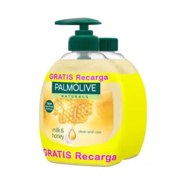 Palmolive jabón líquido manos hidratante dosificador 2x300ml
