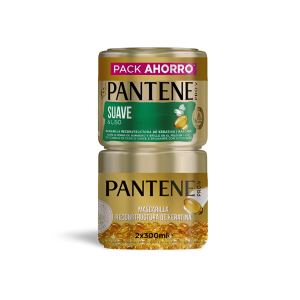 Pantene Pro-V Mascarilla pelo Suave y Liso Keratina 2 x 300ml