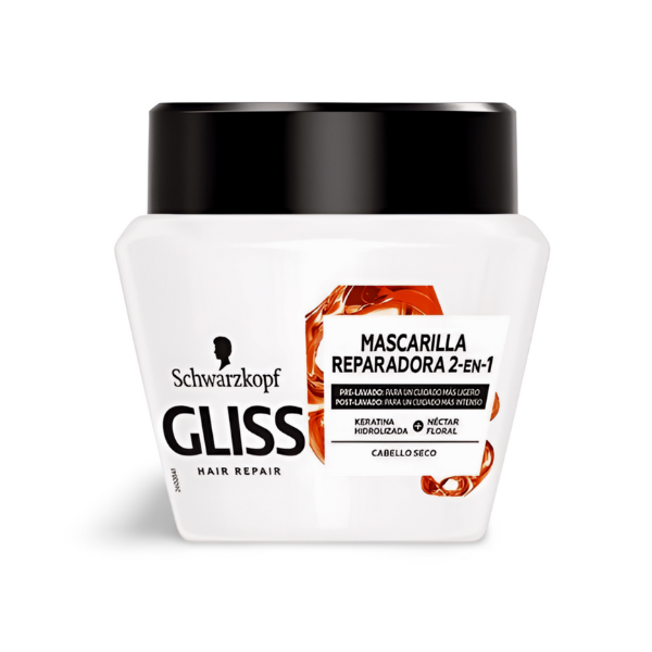 Schwarzkopf Gliss Total Repair mascarilla nutritiva con Keratina cabello seco 300 ml