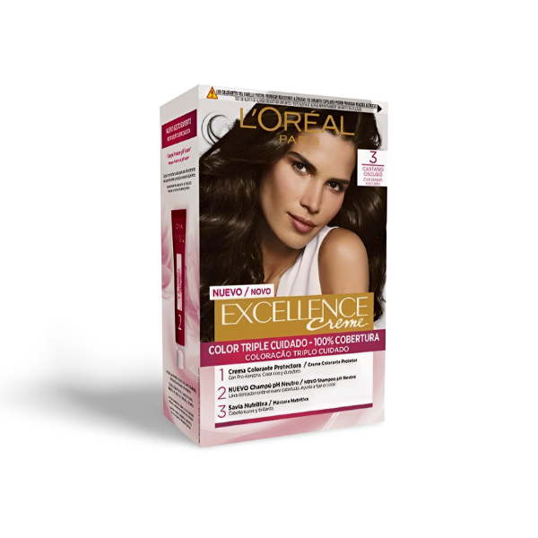 L'Oréal Excellence Creme tinte pelo coloración Castaño Oscuro L'Oréal Excellence Creme tinte pelo coloración Castaño Oscuro