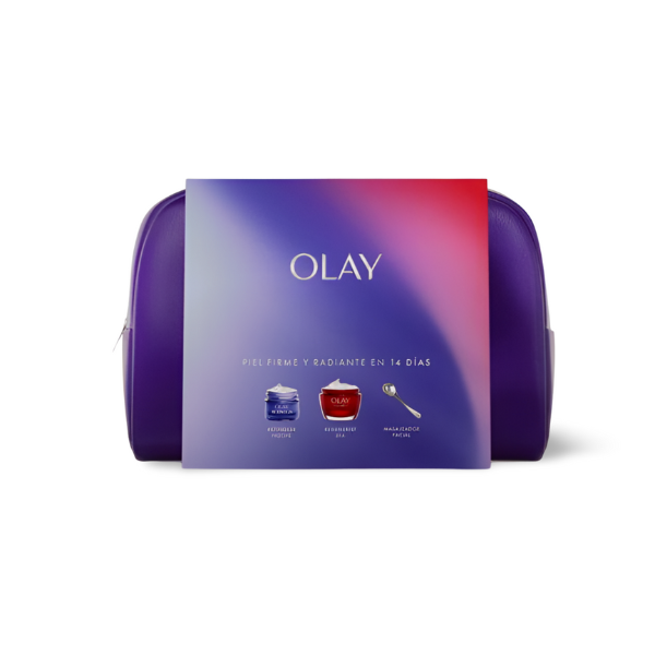 Olay Estuche cremas día y noche con masajeador facial y neceser