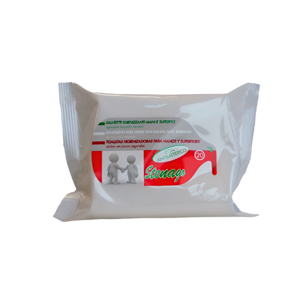 Stenago toallitas higienizantes manos y superficies 20uds