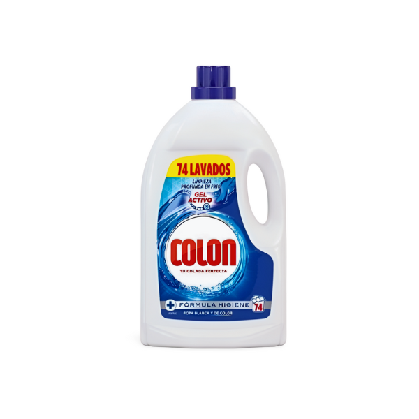 Colon Gel Activo ropa detergente líquido lavadora 74 lavados