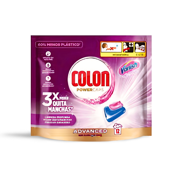 Colon Power Vanish detergente ropa quitamanchas 12 cápsulas