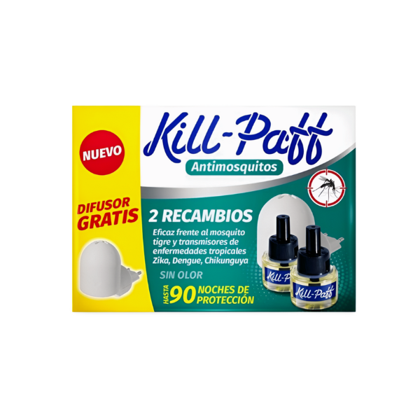 Kill-paff insecticida eléctrico mosquito aparato difusor y 2 recambios