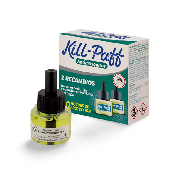 Kill-Paff antimosquitos eléctrico líquido insecticida recambio 2uds