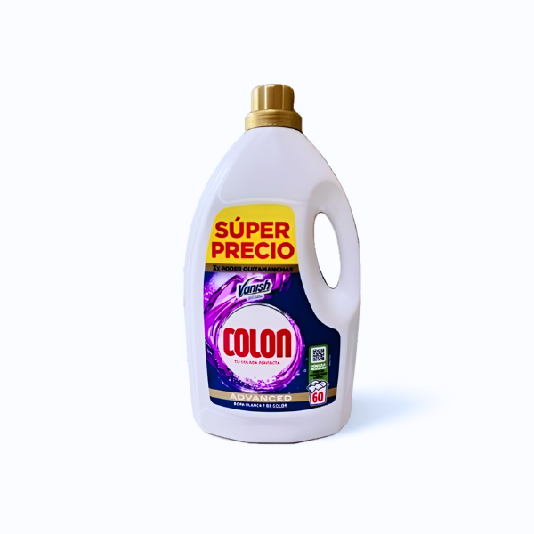 Colon Vanish gel detergente líquido ropa quitamanchas 60 lavados